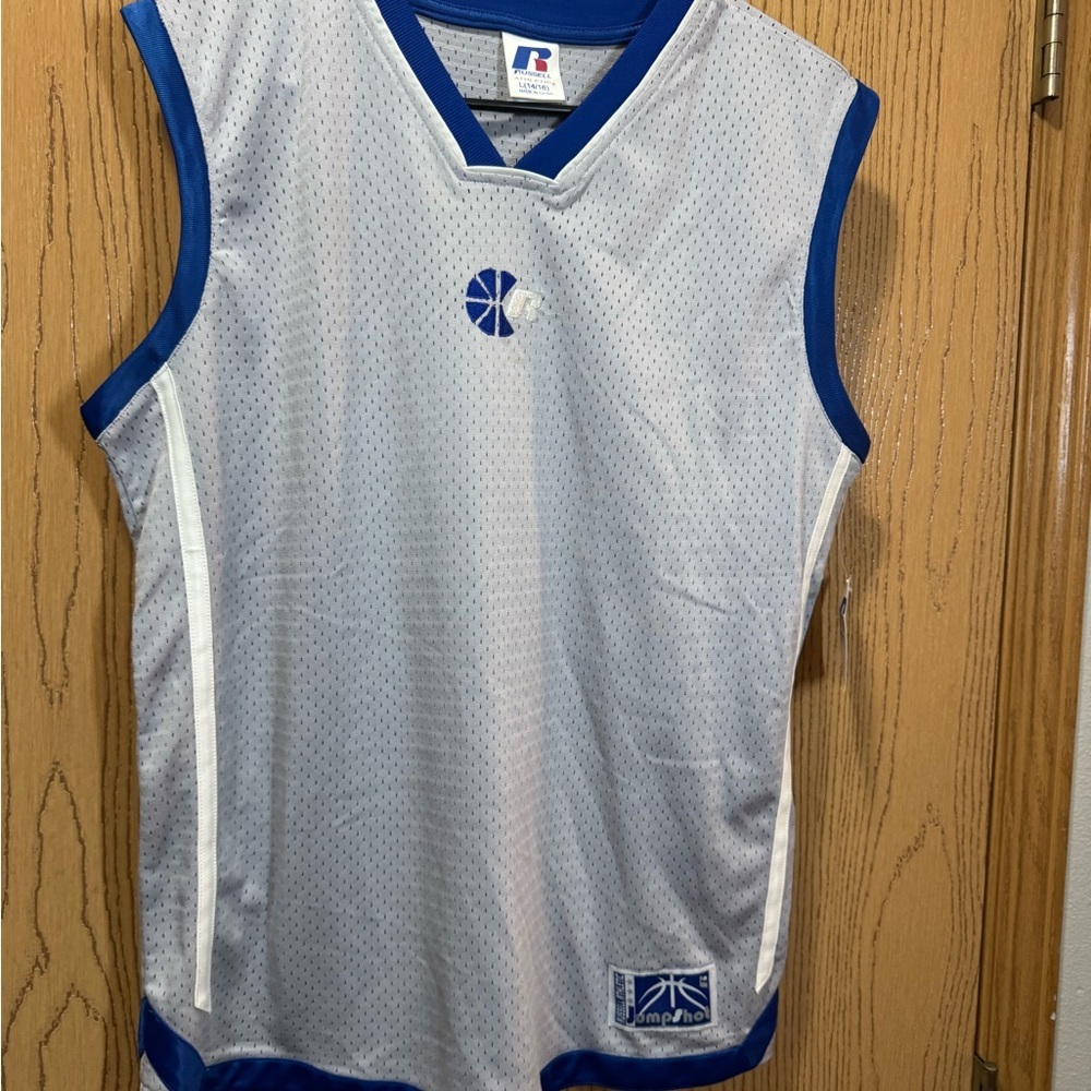Russell Athletic Blue and White Sports Jersey